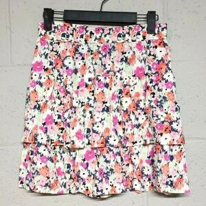 Universal Thread Women's Multifloral Tiered Flowy Mini Skirt Size XS NWT